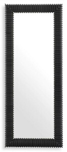 Casa Padrino Luxus Wandspiegel Schwarz 80 x 6 x H. 200 cm - Rechteckiger Spiegel mit hochwertigem Mahagoni Rahmen - Wohnzimmer Spiegel - Schlafzimmer Spiegel - Garderoben Spiegel - Luxus M�bel