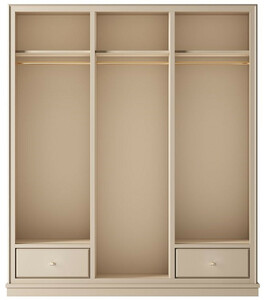 Casa Padrino Luxus Kleiderschrank Beige 200 x 60 x H. 230 cm - Offener Schlafzimmer Schrank - Schlafzimmer M�bel - Hotel M�bel - Schlafzimmer Einrichtung - Luxus M�bel - Luxus Einrichtung