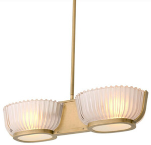 Casa Padrino Luxus Kronleuchter Vintage Messing 67,5 x 24,5 x H. 142,5 cm - Wohnzimmer Kronleuchter - Hotel Kronleuchter - Restaurant Kronleuchter - Luxus Qualit�t - Luxus M�bel