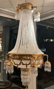 Casa Padrino Luxus Barock Kristall Kronleuchter Gold - Prunkvoller Wohnzimmer Kronleuchter im Barockstil - Hotel Kronleuchter - Barock Kristall Leuchten - Barock Interior - Edel & Prunkvoll