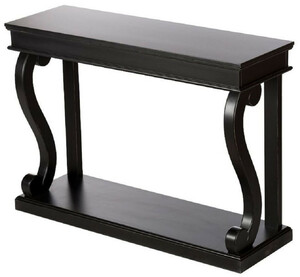 Casa Padrino Barock Konsole Schwarz 145 x 45 x H. 100 cm - Handgefertigter Konsolentisch im Barockstil - Prunkvolle Barockstil Konsole - Barock M�bel - Antik Stil M�bel - Barockstil M�bel