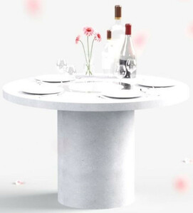 Casa Padrino Luxus Esstisch mit Bioethanol Kamin  120 x H. 75 cm - Verschiedene Farben - Esszimmertisch - Gartentisch - Esszimmer M�bel - Garten M�bel - Luxus M�bel - Luxus Einrichtung