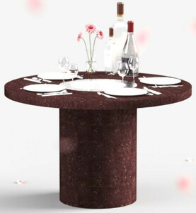 Casa Padrino Luxus Esstisch mit Bioethanol Kamin  120 x H. 75 cm - Verschiedene Farben - Esszimmertisch - Gartentisch - Esszimmer M�bel - Garten M�bel - Luxus M�bel - Luxus Einrichtung