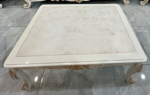 Casa Padrino Luxus Barock Couchtisch Wei� / Gold - Handgefertigter Barockstil Wohnzimmertisch - Barockstil Wohnzimmer M�bel - Barock Einrichtung - Barock M�bel - Luxus M�bel im Barockstil