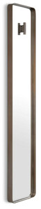 Casa Padrino Luxus Wandspiegel Bronze 30 x 5 x H. 160 cm - Rechteckiger Spiegel mit Kleiderhaken - Wohnzimmer Spiegel - Schlafzimmer Spiegel - Garderoben Spiegel - Luxus Mbel - Luxus Interior