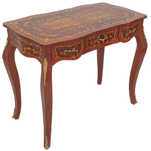 Casa Padrino Barock Sekret�r Braun - Handgefertigter Barockstil Schreibtisch mit 3 Schubladen - B�rom�bel im Barockstil - Barock M�bel - Barock Einrichtung - B�ro Einrichtung im Barockstil