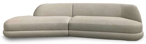 Casa Padrino Luxus Sofa Grau 172 x 100 x H. 82 cm - Gebogenes Wohnzimmer Sofa - Hotel Sofa - Wohnzimmer M�bel - Hotel M�bel - Luxus M�bel - Luxus Einrichtung - Wohnzimmer Einrichtung