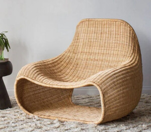 Casa Padrino Luxus Garten Sessel Naturfarben 104 x 89 x H. 85 cm - Rattan Sessel - Rattan Mbel - Garten & Terrassen Mbel - Luxus Qualitt - Made in Italy