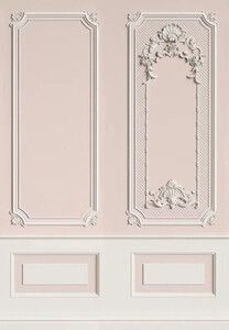 Casa Padrino Luxus Barock Vliestapete Rosa / Grau - Barockstil Wohnzimmer Tapete mit elegantem Stuck Muster - Wanddeko im Barockstil - Barock Tapeten - Tapeten im Barockstil - Barock Deko