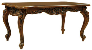 Casa Padrino Luxus Barock Couchtisch Dunkelbraun - Handgefertigter Massivholz Wohnzimmertisch im Barockstil - Luxus Wohnzimmer Mbel im Barockstil - Barock Mbel - Edel & Prunkvoll