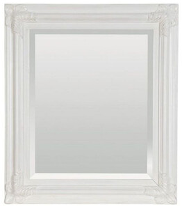 Casa Padrino Barock Spiegel Antik Wei 69 x H. 79 cm - Rechteckiger Wandspiegel im Barockstil - Prunkvoller Antik Stil Garderoben Spiegel - Barock Interior - Handgefertigte Barock Mbel