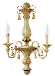 Casa Padrino Luxus Barock Doppel Wandleuchte Antik Hellgrn / Antik Gold 38 x 17 x H. 59 cm - Prunkvolle Wandlampe im Barockstil - Barock Leuchten - Luxus Qualitt - Made in Italy