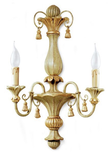Casa Padrino Luxus Barock Doppel Wandleuchte Antik Hellgr�n / Antik Gold 38 x 17 x H. 59 cm - Prunkvolle Wandlampe im Barockstil - Barock Leuchten - Luxus Qualit�t - Made in Italy