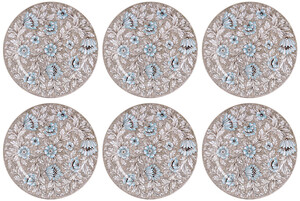 Casa Padrino Luxus Keramik Teller 6er Set Braun  32 cm - Made in Italy