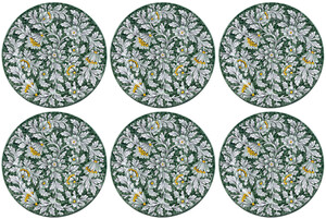 Casa Padrino Luxus Keramik Teller 6er Set Gr�n  32 cm - Made in Italy