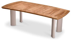 Casa Padrino Luxus Garten Esstisch Naturfarben / Sandfarben 230 cm