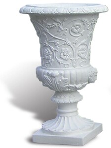 Casa Padrino Luxus Barock Blumentopf Wei�  40 x H. 60 cm - Made in Italy