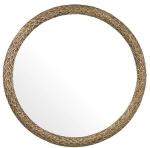 Casa Padrino Luxus Spiegel Antik Messing  91cm - Runder Wandspiegel