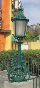 Casa Padrino Barock Sockelleuchte Gr�n H. 157 cm - Barockstil Au�enbeleuchtung