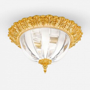 Casa Padrino Luxus Barock Deckenleuchte Gold  31 x H. 17 cm - Made in Italy