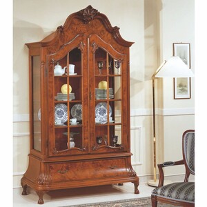 Casa Padrino Luxus Barock Vitrine Braun H. 225 cm - Barock M�bel - Made in Italy