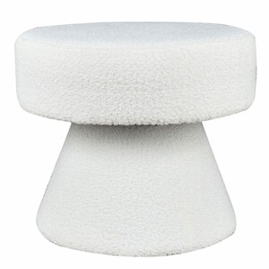 Casa Padrino Hocker Wei�  52 x H. 46 cm - Runder Wohnzimmer Sitzhocker