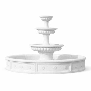 Casa Padrino Barock Garten Deko Springbrunnen Wei�  255 x H. 171 cm