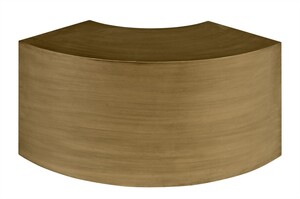 Casa Padrino Luxus Beistelltisch Bronzefarben 85 x 38 x H. 40 cm - Geschwungenes skulpturales Tisch-Element aus Stahl in Bronze-Optik, auch als niedrige Ablagebank nutzbar - Luxus M�bel