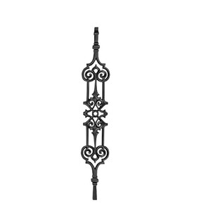 Casa Padrino Gusseisen Gel�nderstab Schwarz 14,5 x H. 92 cm - Prunkvoller Zierstab mit Ornament - Balkon & Treppen Gel�nder