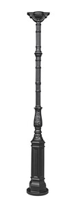 Casa Padrino Gusseisen S�ule Schwarz H. 217 cm - Prunkvolle Gartens�ule mit Kapitell - Garten & Terrassen Deko