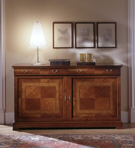 Casa Padrino Luxus Sideboard Braun 172 x 48 x H. 99 cm - Handgefertigter Massivholz Schrank mit 2 T�ren und 2 Schubladen - Luxus Qualit�t