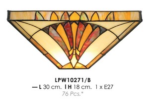 Casa Padrino Tiffany Wandleuchte  30 x H. 18 cm - Luxus Wohnzimmer Wandlampe