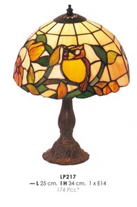 Casa Padrino Tiffany Tischleuchte  25 x H. 34 cm - Tiffany Hockerleuchte