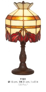 Casa Padrino Tiffany Tischleuchte  15 x H. 31 cm - Handgefertigte Tischlampe - Luxus Qualit�t