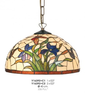 Tiffany Pendelleuchte Durchmesser 40 cm Y16392 + C1/C2 Leuchte Lampe