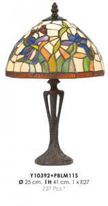Tiffany Tischleuchte Durchmesser 25cm, H�he 41cm Y10392 + PBLM11S Leuchte Lampe