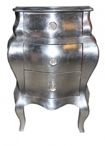 Casa Padrino Barock Kommode Silber 53 x 36 x 71.5 cm