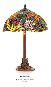 Handgefertigte Tiffany Hockerleuchte Tischleuchte H�he 61 cm, Durchmesser 40 cm - Leuchte Lampe Leuchten, L�ster & Lampen Hockerleuchten    
