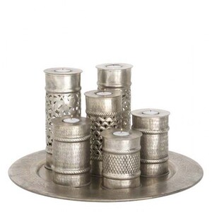 Massiver Luxus Kerzenstnder Antikstil Silber Marrakech Medium 50cm