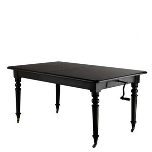 Casa Padrino luxus Antik Stil Esstisch Spindel Schwarz Ausziehbar  162 - 245 x 100 x H.77 cm aus dem Hause Casa Padrino