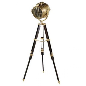 Elegante Stativ-Lampe Tripod floor lamp Hhe: 190 cm hhenverstellbar - Hochwertige Messing Stehleuchte - Luxus Qualitt
