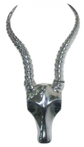 Casa Padrino Designer Geweih Aluminium Geissbock Alu Dekoration Wandgeweih Wandfigur Wanddekoration