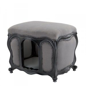 Barock Hunde & Katzen Haus Luxury Grey/Black