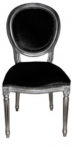 Casa Padrino Barock Esszimmer Stuhl Schwarz  - Designer Stuhl - Luxus Qualität GH