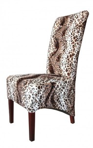 Casa Padrino Limited Edition Designer Chesterfield Esszimmer Stuhl Leopard - Club Mbel
