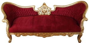 Barock Sofa Vampire Bordeaux/Gold- Limited Edition - Lounge Couch