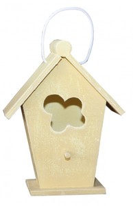 Casa Padrino Designer Vogelhaus Mini Gelb- Vogelpalast