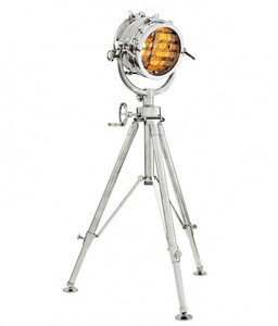 Casa Padrino Luxus Industrial Studioleuchte Marine Lampe Stehleuchte im Industrie Design - Polished Aluminium - Luxus Qualit�t