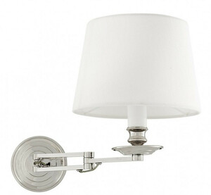 Casa Padrino Luxus Wandleuchte White Shade Wei� vernickeltes Metall - Wand Leuchte Lampe