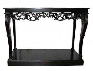 Casa Padrino Designer Konsolentisch Schwarz - Antik Stil- Barock M�bel